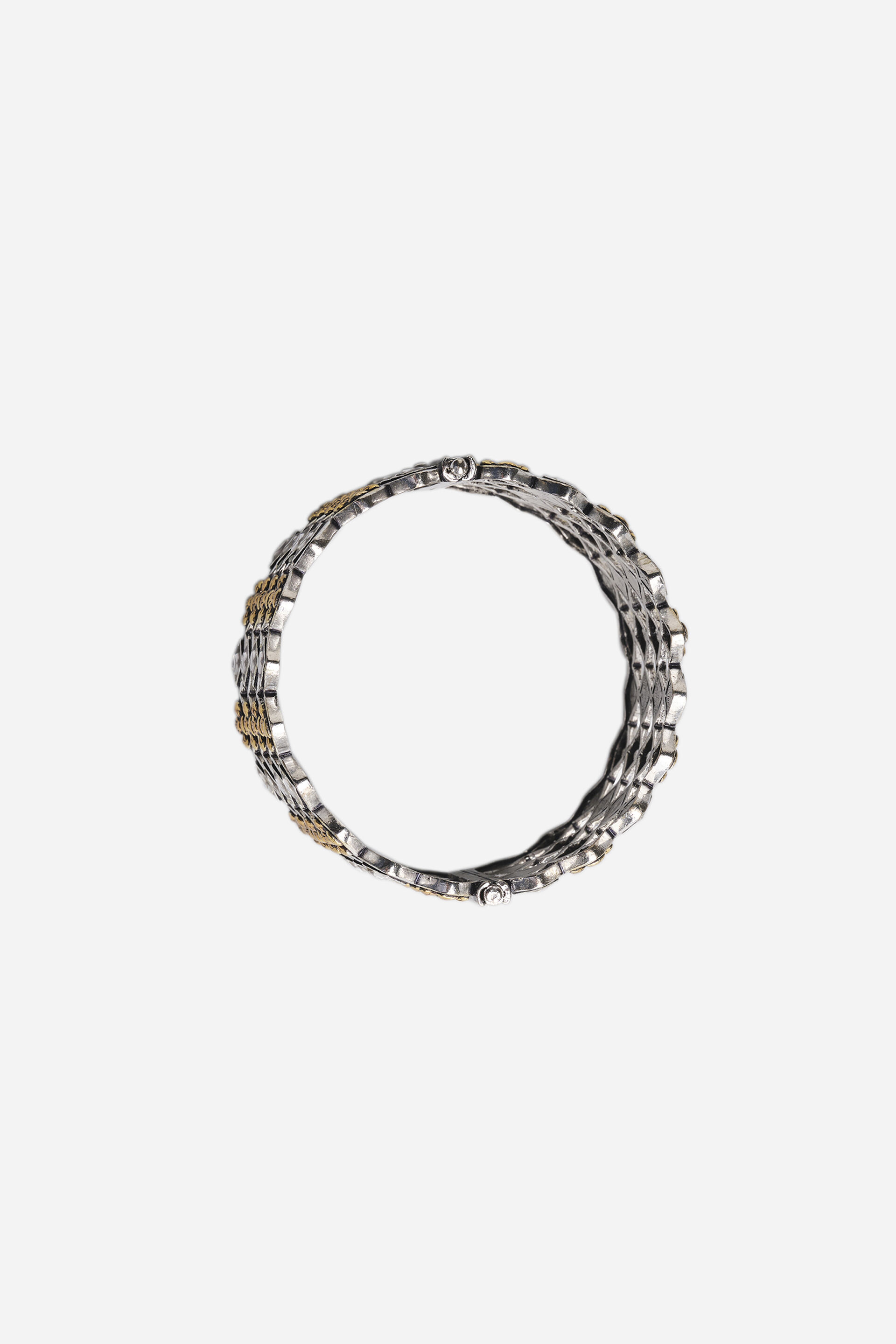 Dual Toned Geometric Bracelet, , image 3